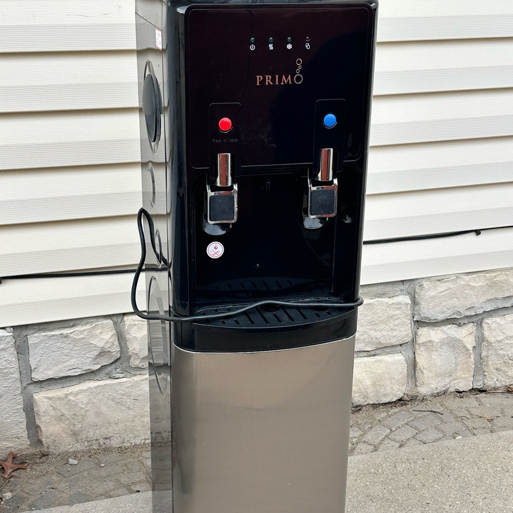 Primo Black and Silver Water Dispenser